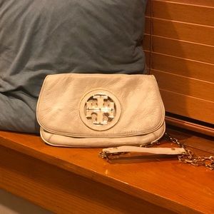 Cream Tory Burch Amanda Logo Crossbody